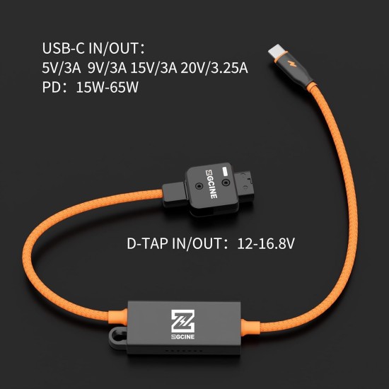ZGCINE D-Tap to USB-C PD Power Cable